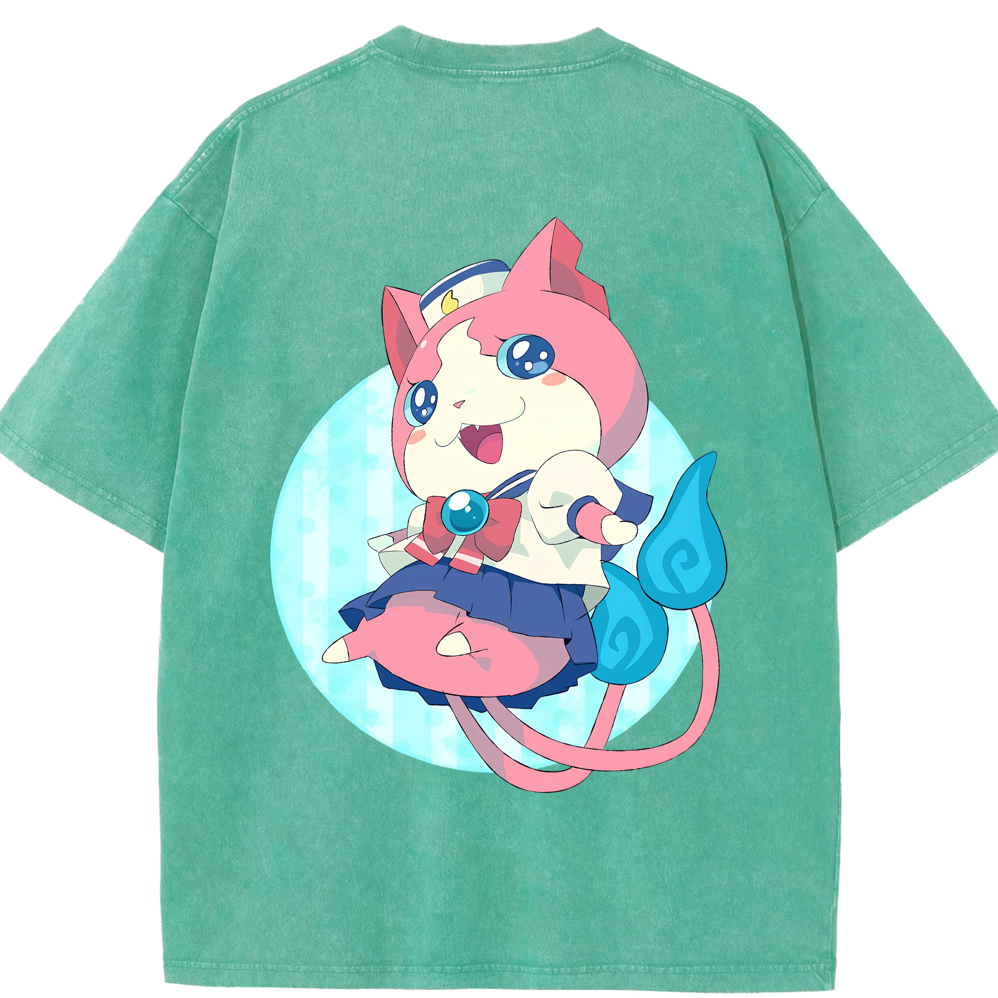 （画像用） 妖怪ウォッチ Yo-kai Watch 綿100% ヴィンテージ風 半袖Tシャツ（背面プリント）